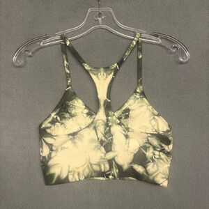 NUX Tie Dye Sports Bra in Green and White Sz. L